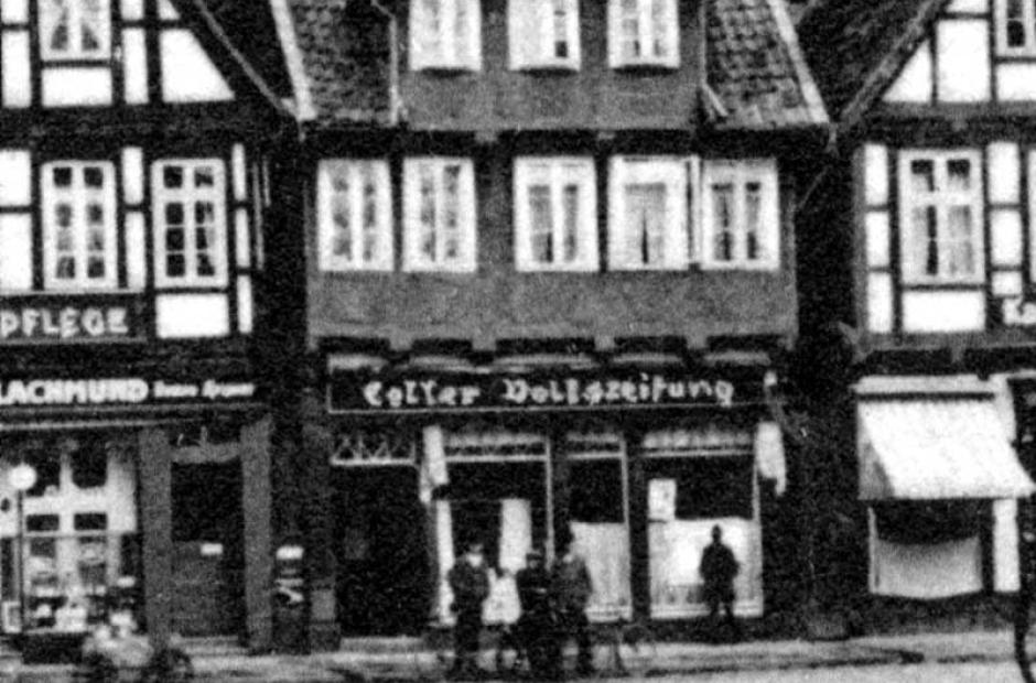 Die SPD-Zentrale auf dem Großen Plan 22, gleichzeitig Geschäftsstelle der "Celler Volkszeitung"